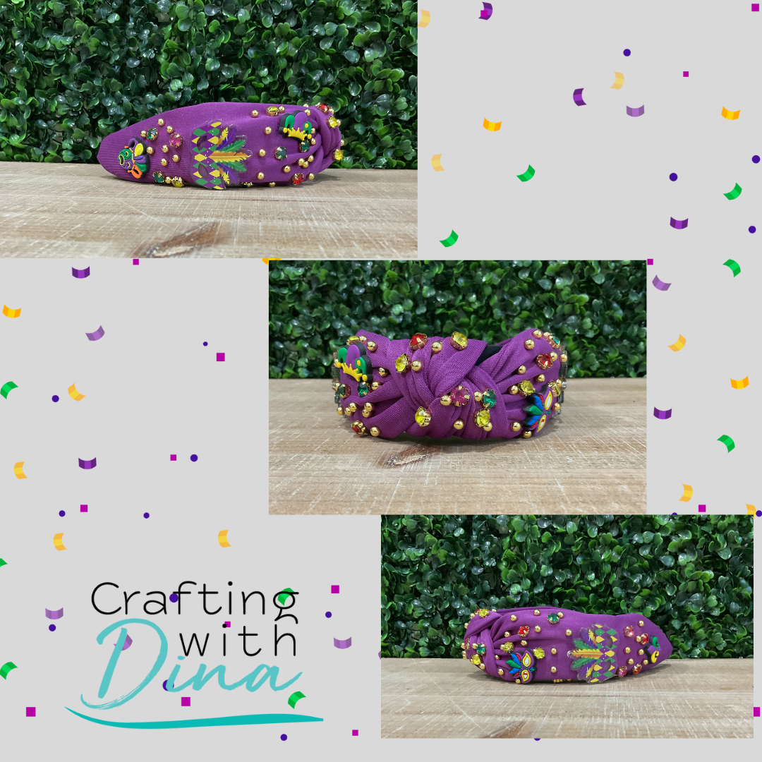 Mardi Gras Knot Headband