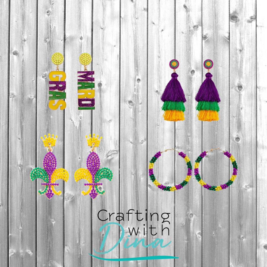 Mardi Gras Earrings