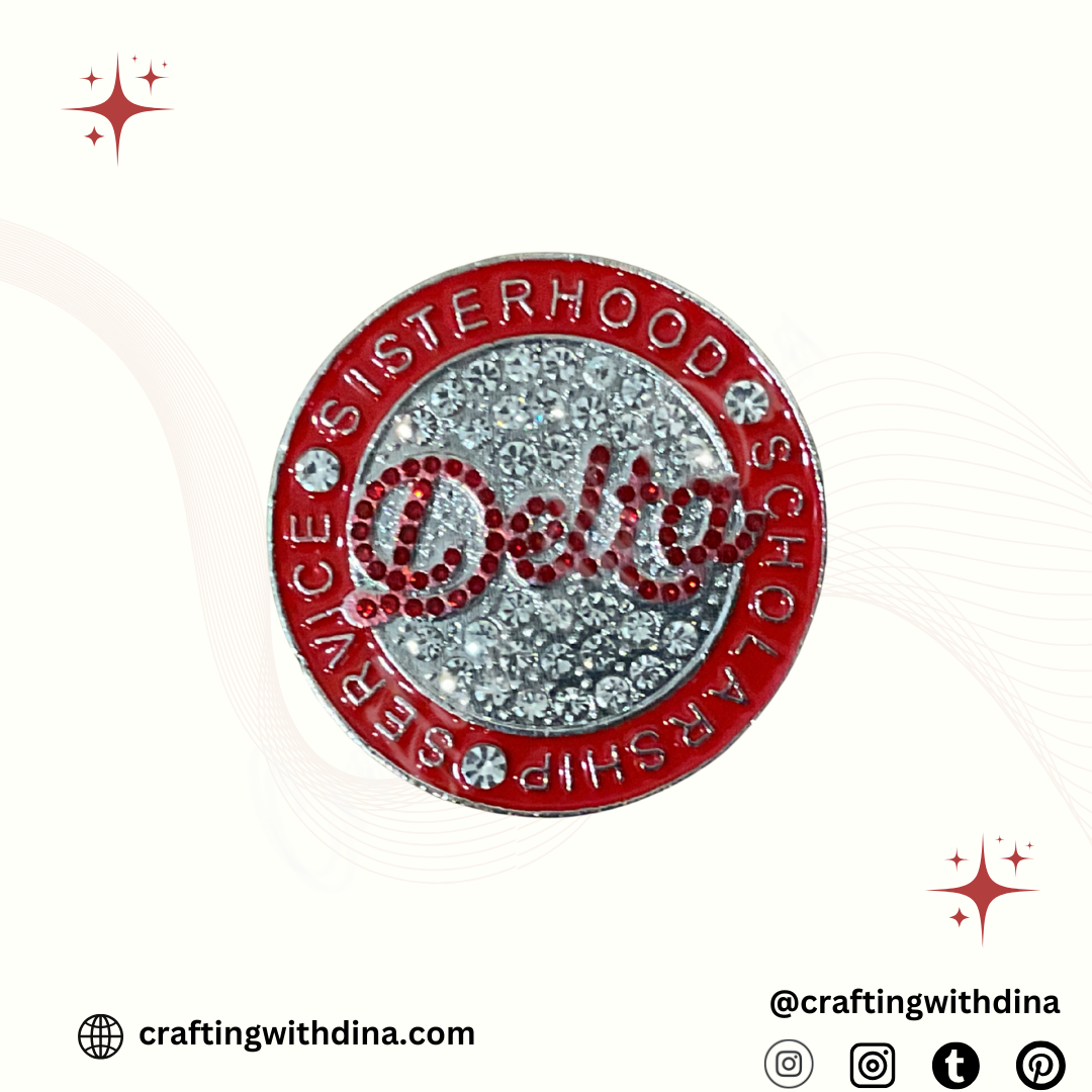 Delta Sigma Theta Pearl Round Pin
