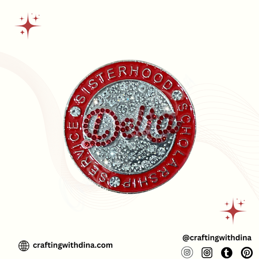 Delta Sigma Theta Pearl Round Pin