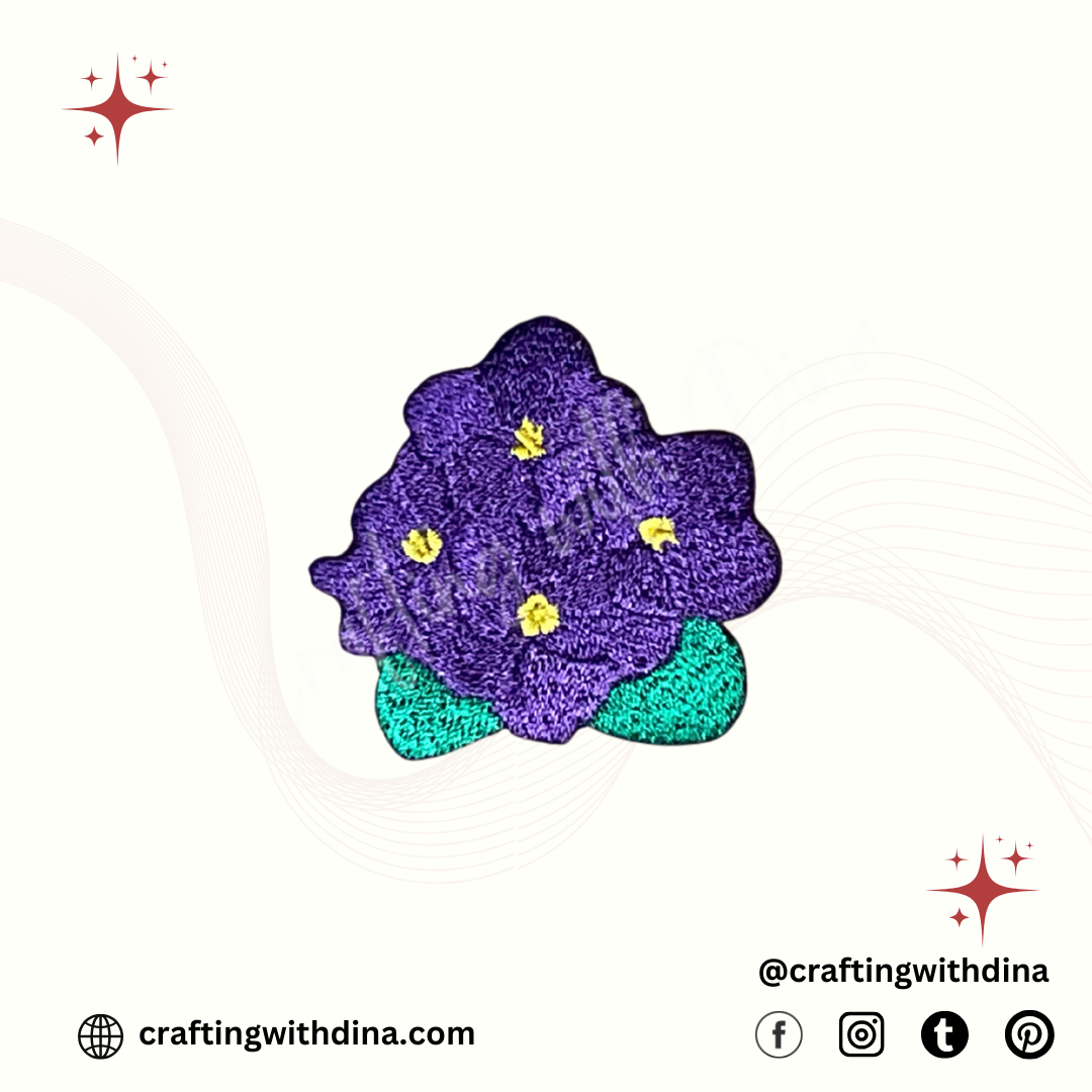 African Violet Iron-On Small Patch