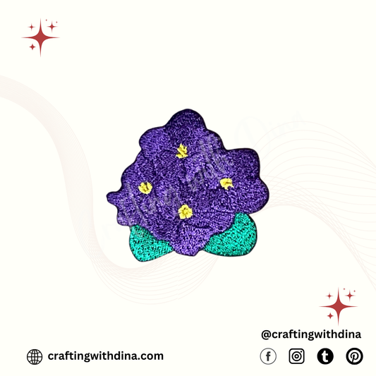 African Violet Iron-On Small Patch