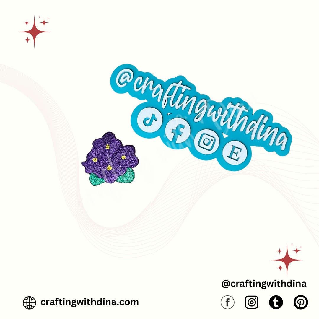 African Violet Iron-On Small Patch