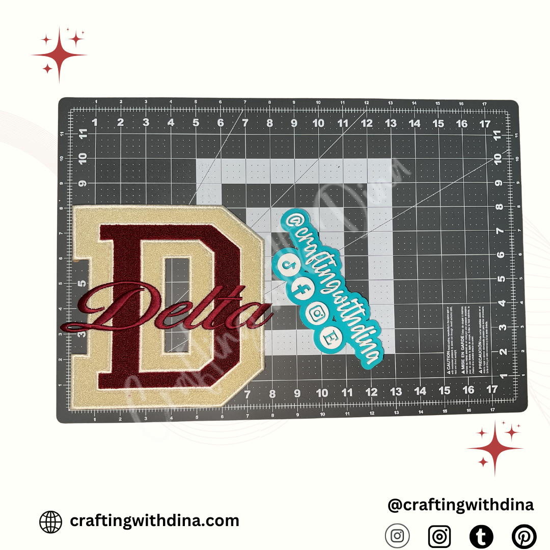 Delta Sigma Theta Crimson & Cream Iron-On Patches