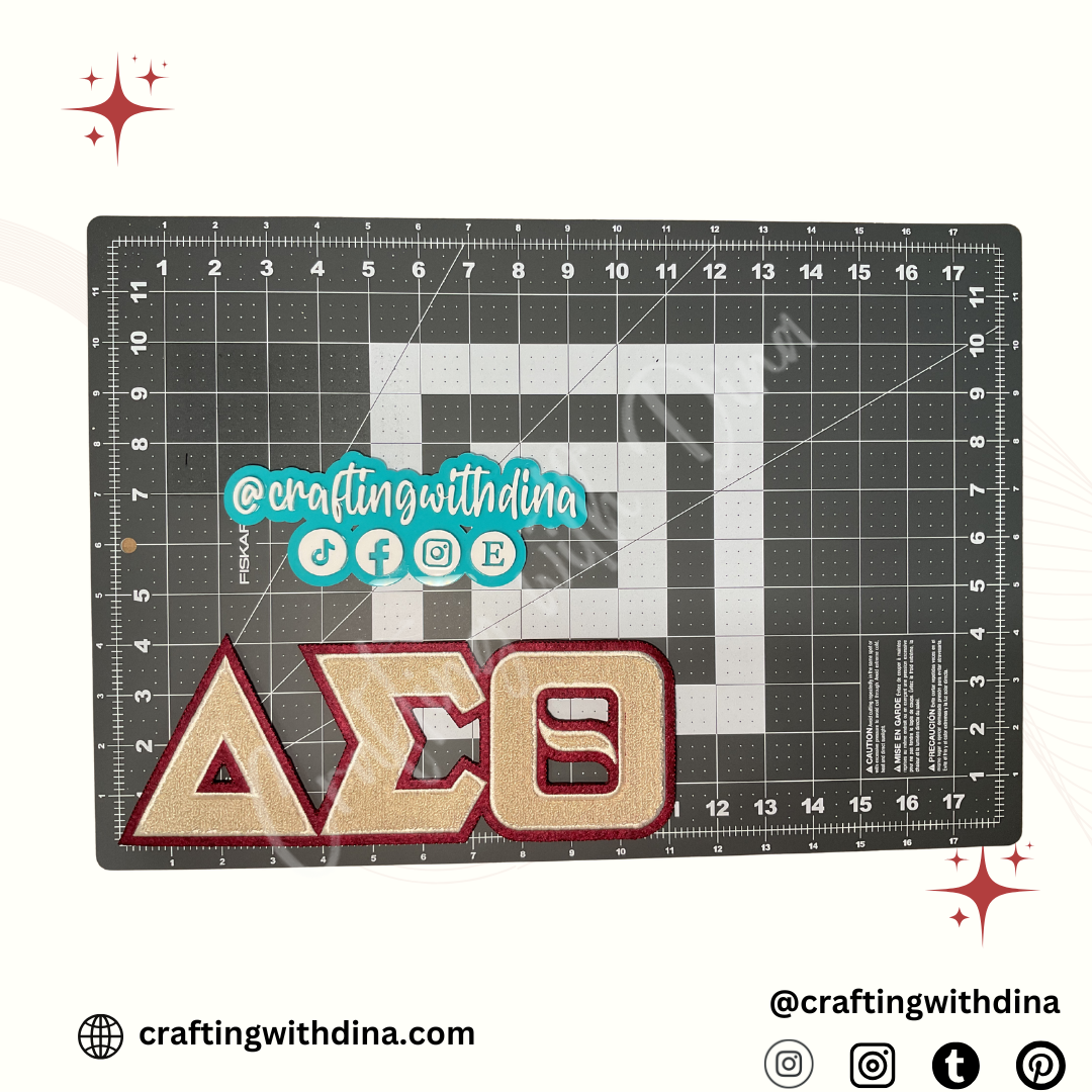 Delta Sigma Theta Crimson & Cream Iron-On Patches