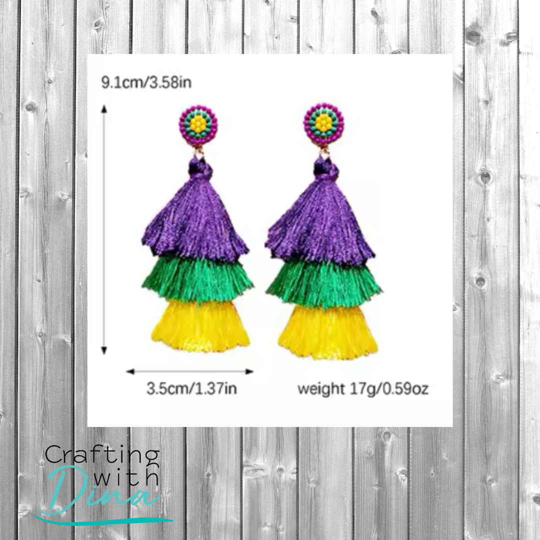 Mardi Gras Earrings