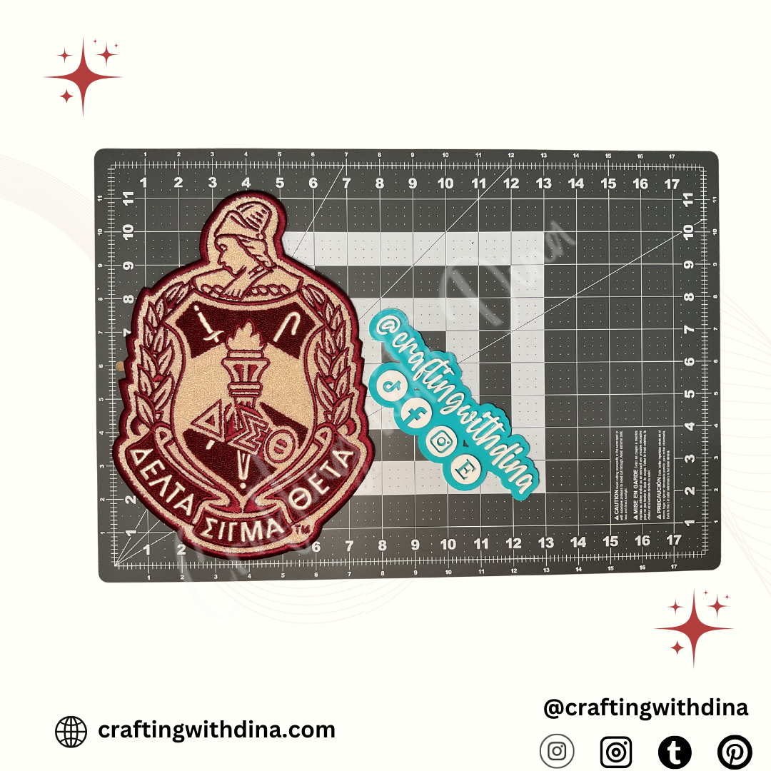 Delta Sigma Theta Crimson & Cream Iron-On Patches