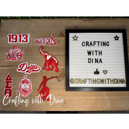 Delta Sigma Theta 8-Patch Iron-On Set