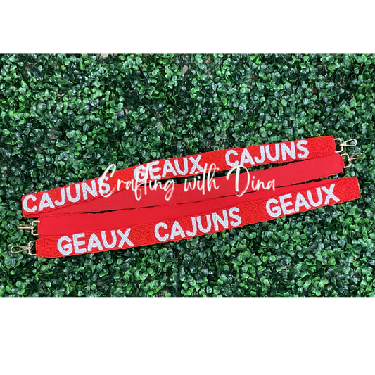 Geaux Cajuns Beaded Purse Strap